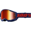 100% Percent Strata 2 Navy Red Mirror Goggles -Motocross Equipment ONE 50028 00021