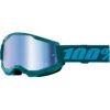 100% Percent Strata 2 Stone Blue Mirror Goggles -Motocross Equipment ONE 50028 00023