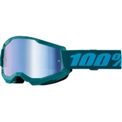 100% Percent Strata 2 Stone Blue Mirror Goggles