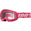 100% Percent Strata 2 Pink Clear Kids Goggles -Motocross Equipment ONE 50031 00011