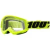100% Percent Strata 2 Yellow Clear Goggles -Motocross Equipment ONE 50421 101 04