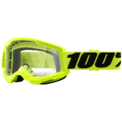 100% Percent Strata 2 Yellow Clear Goggles