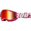 100% Percent Strata 2 Fletcher Red Mirror Goggles -Motocross Equipment ONE 50421 251 06