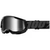100% Percent Strata 2 Black/Silver Mirror Kids Goggles -Motocross Equipment ONE 50521 252 01
