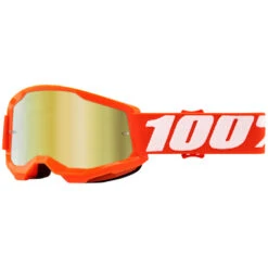 100% Percent Strata 2 Orange/Gold Mirror Kids Goggles