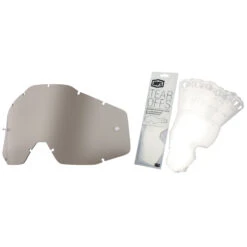 100% RaceCraft, Accuri & Strata Smoke Lens + 20pk Tearoffs Kit