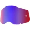 100% Percent Racecraft 2/Accuri 2/Strata 2 Red/Blue Mirror Lens -Motocross Equipment ONE 51008 254 01