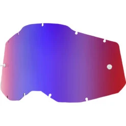 100% Percent Racecraft 2/Accuri 2/Strata 2 Red/Blue Mirror Lens