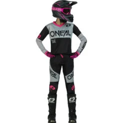 Oneal 2023 Element Racewear Black/Pink Kids Pants -Motocross Equipment ONE0227018 c 2
