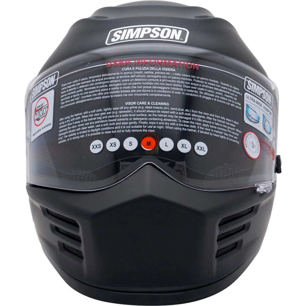 Simpson Speed Bandit Matte Black Helmet 10 Simpson Speed Bandit Matte Black Helmet - Image 8
