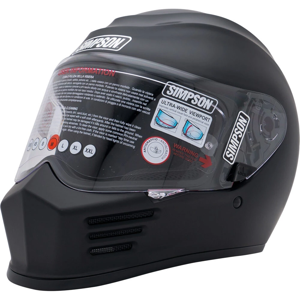 Simpson Speed Bandit Matte Black Helmet 3 Simpson Speed Bandit Matte Black Helmet